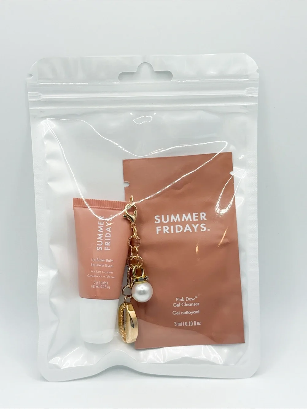 Summer Fridays Sea Salt Caramel Mini Lip Butter Balm + Beach Charm